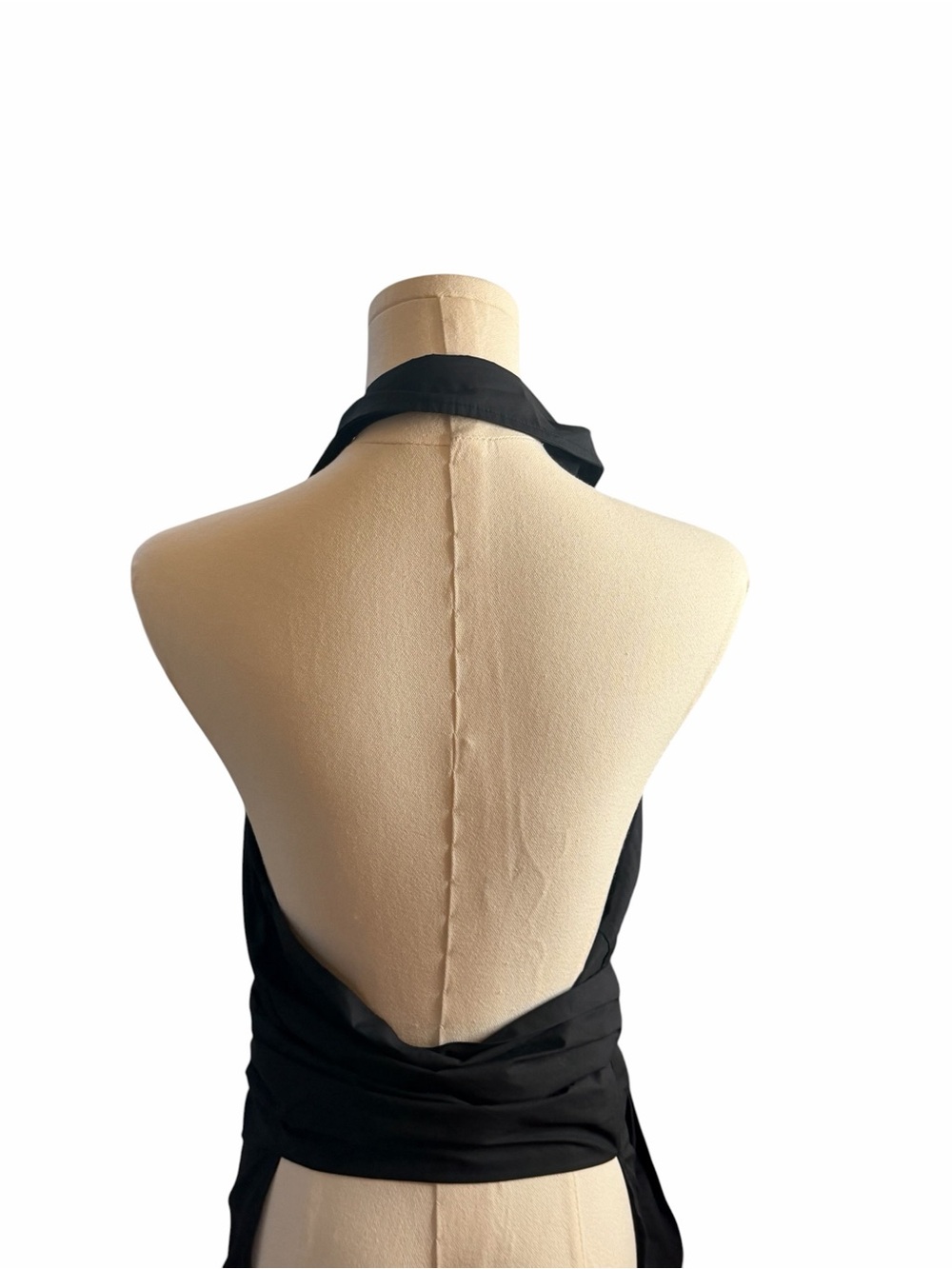 Sunday in Brooklyn Black Open Back Halter Tie Waist Top XL - Picture 5 of 8